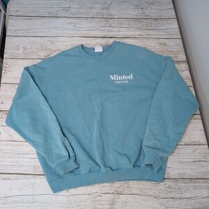Minted New York Light Blue Crewneck Sweater 100% Cotton